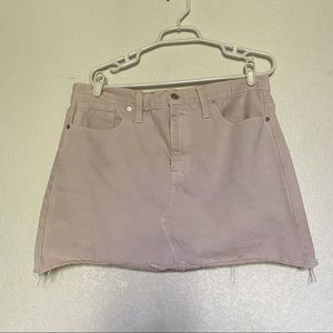 ✨Madewell size 32 light lavender denim skirt